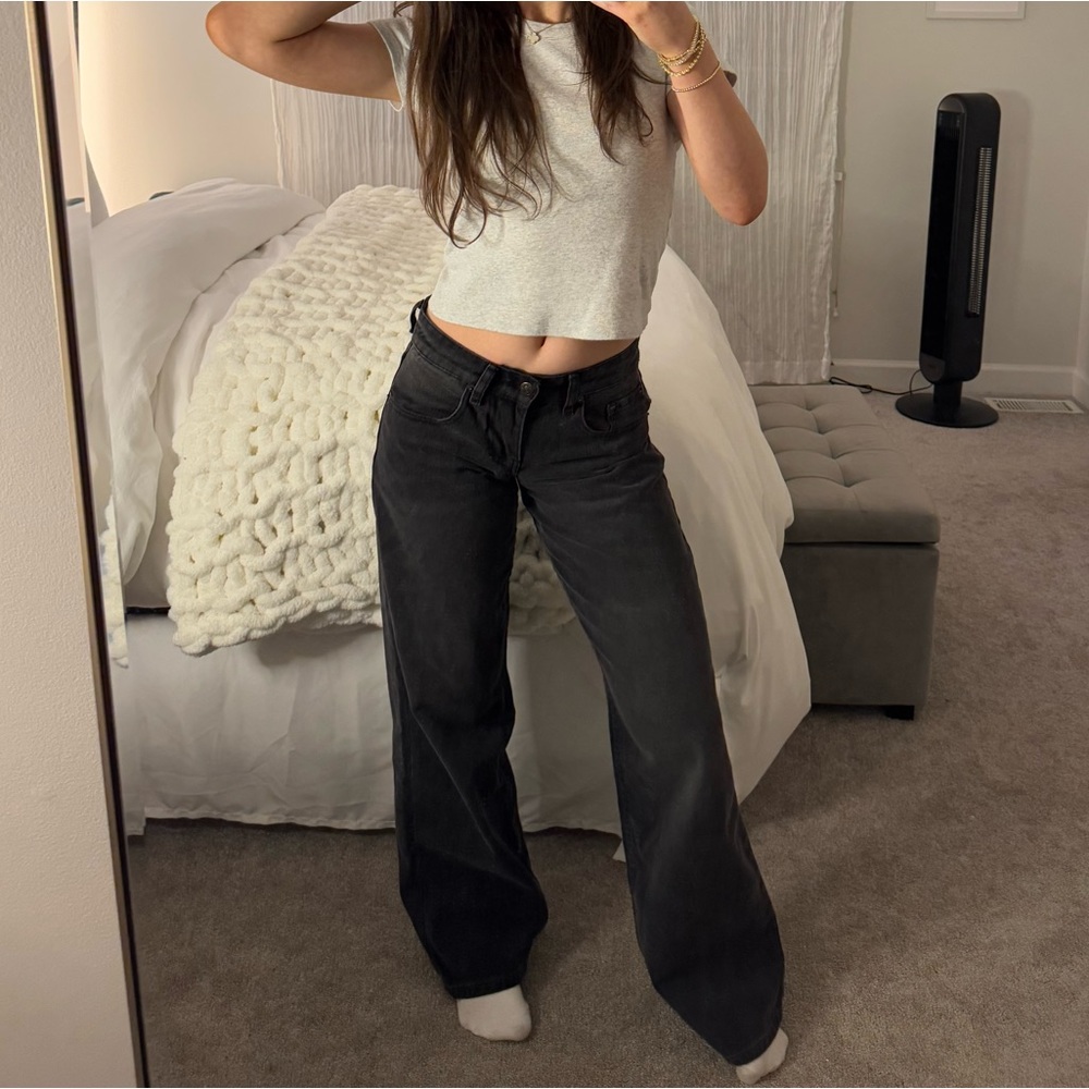 motel rocks parallel low rise jeans black